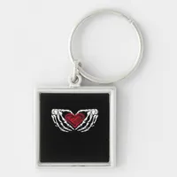 Skeleton Hands With Heart Classic Keychain