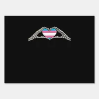 Bone Hands Heart Transgender Goth Minimal Style Sign