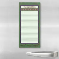 Southwest Roadrunner Sagebrush Green Magnetic Notepad