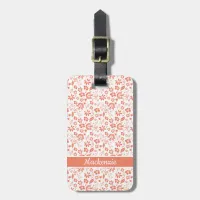 Stylish Coral Peach Tropical Spring Flowers Luggage Tag