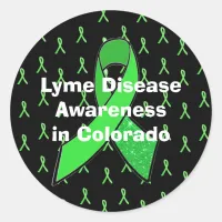 Lyme Disease Awareness Ribbons Sticker