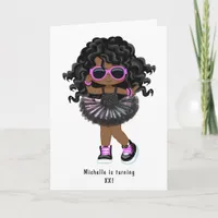 Cool Hip Hop Rap Tutu Girl Birthday Party Invitation