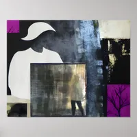 Figurative Abstract Collage Poster