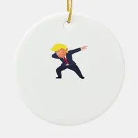 Funny Dabbing Design Classic Ceramic Ornament