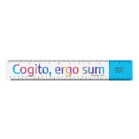 Cogito Ergo Sum Philosophy Quote Colorful Monogram Ruler