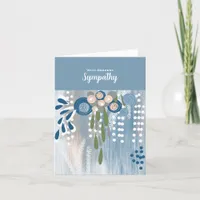 With Deepest Sympathy Abstract Floral Thank You Card