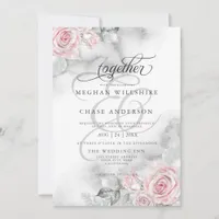 Elegant Pink Watercolor Roses Invitation