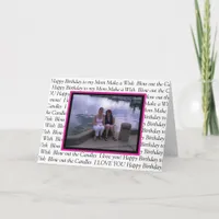 Personalized Photo Happy Birthday to my Mom Card