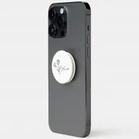 Minimalist Floral Mom Gift With Heart PopSocket
