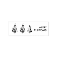 3 Christmas Trees Self-inking Stamp