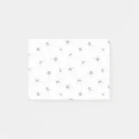 Creepy Spiders Black and White Patterned Post-it Notes