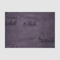 Purple Grunge Distressed Vintage Newspaper Tissue Paper