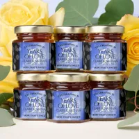 Elegant 51st Sapphire Wedding Anniversary Honey Jar Favors