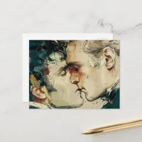 Gay Men Kiss Each Other the Beauty of Love Postcard