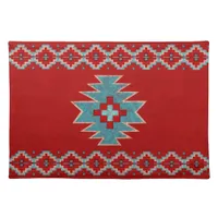 Southwest Mesas Red & Turquoise Cloth Placemat