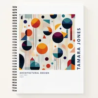 Bauhaus Geometric Abstract Pattern#5 ID1068 Notebook