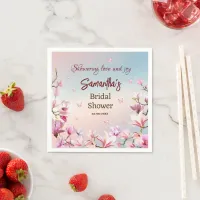 Blossoming Romance - Bridal Shower Paper Napkin