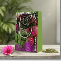 Personalized Vibrant Abstract Mixed Media Art  Medium Gift Bag