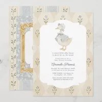 Cottagecore Vintage Silly Goose Baby Shower Invitation