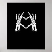 Heart - Halloween Skeleton Hand Poster
