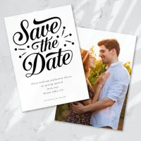 Modern Typography Photo Wedding Save The Date