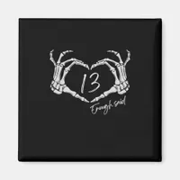 Skeleton Heart Hand Minimal Classic Design Magnet