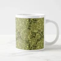 Camouflage Green Prickly Cactus Pattern Giant Coffee Mug