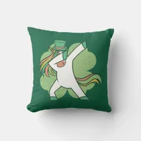 St. Patricks Unicorn  Throw Pillow