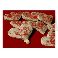 Valentines Day Heart Shaped Cookie Card