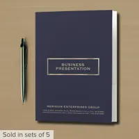 Professional Navy Blue Presentation Folder