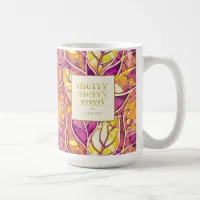 Magenta Gold Christmas Merry Pattern#21 ID1009 Coffee Mug