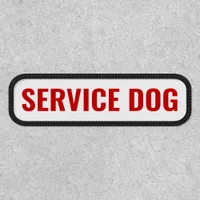 Service Dog Red Velcro Dog Vest  Patch