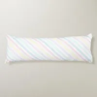 Pastel Diagonal Candy Stripes Body Pillow