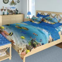 Ocean Underwater Coral Reef Tropical Fish Duvet Cover