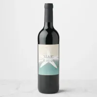 Beach Wedding Personalized Wine Bottle Labels