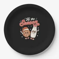 Tis Season Retro 70s 80s Vintage Groovy Cute Paper Plates