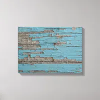Peeling Blue Paint Canvas Print