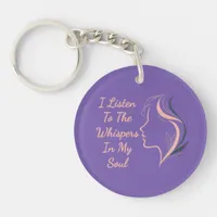 Custom Inspirational Purple Acrylic Keychain