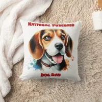 Celebrating National Purebred Dog Day With Beagle Throw Pillow