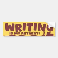 Writer Retreat Vintage Vintage Travel Style Bumper Sticker