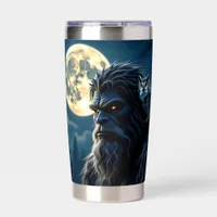 Bigfoot with Glowing Eyes and Owl on his Shoulder  Insulated Tumbler