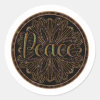 Virtue Peace Mandala Classic Round Sticker