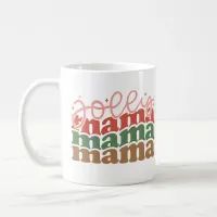 Jolly Mama Retro Groovy Christmas Holidays Coffee Mug