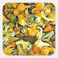 Decorative Squash and Gourds Halloween Stickers