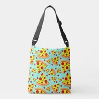 Cool Graphic Print Pepperoni Pizza Food Pattern Crossbody Bag