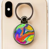 Disco Ball Electricity Fluid Art   Phone Ring Stand