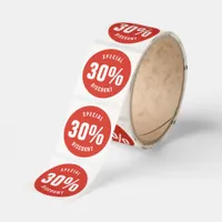 Discount Stickers Round Customizable Text