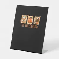 Tis The Season Pumpkin American Football Thanksgiv Pedestal Sign