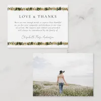 BUDGET Vintage Daisy Photo Funeral Thank You Note Card