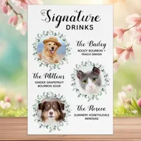 Signature Drinks Pet Wedding 3 Photos Cocktail Bar Foam Board